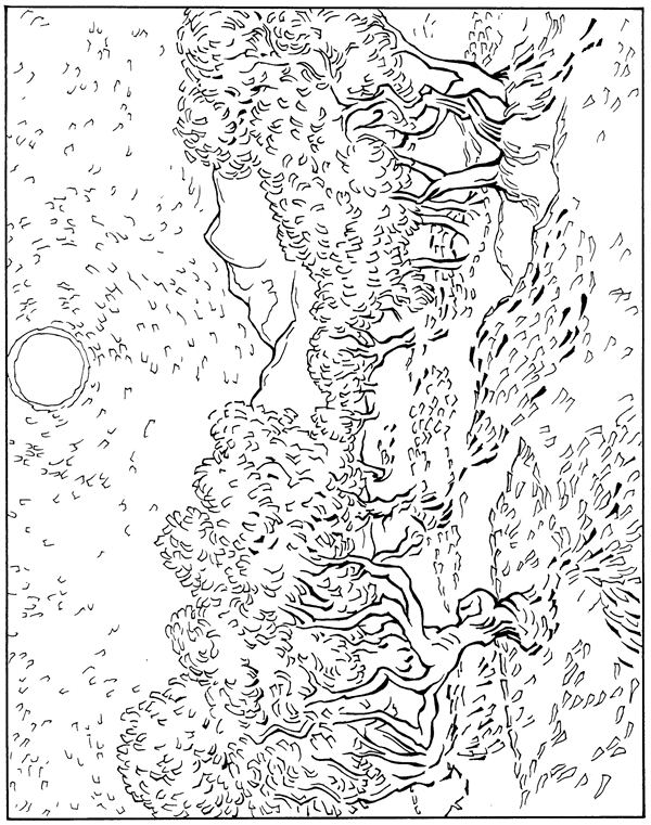 Kids-n-fun.com | 30 coloring pages of Vincent van Gogh